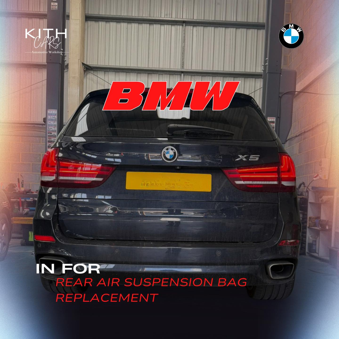 BMW X5 rear air suspension bag replacement